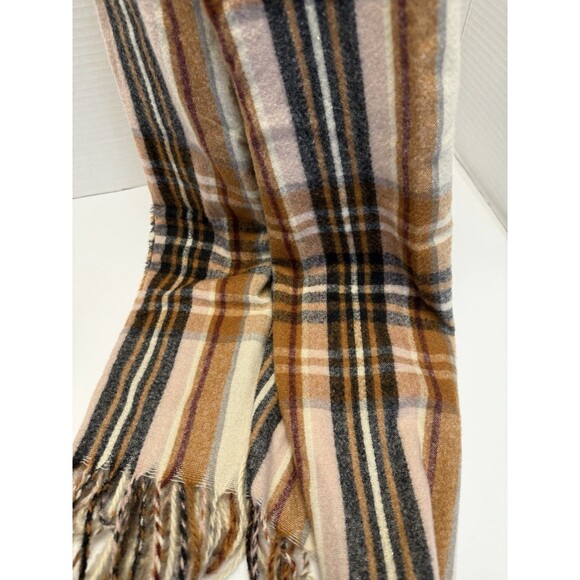 Nine West Women’s Plaid Twisted Fringed Textured Touch Soft Wrap Scarf New - Picture 4 of 5